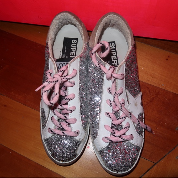 golden goose superstar sneaker SIZE 38 EU - silver glitter - Picture 8 of 16